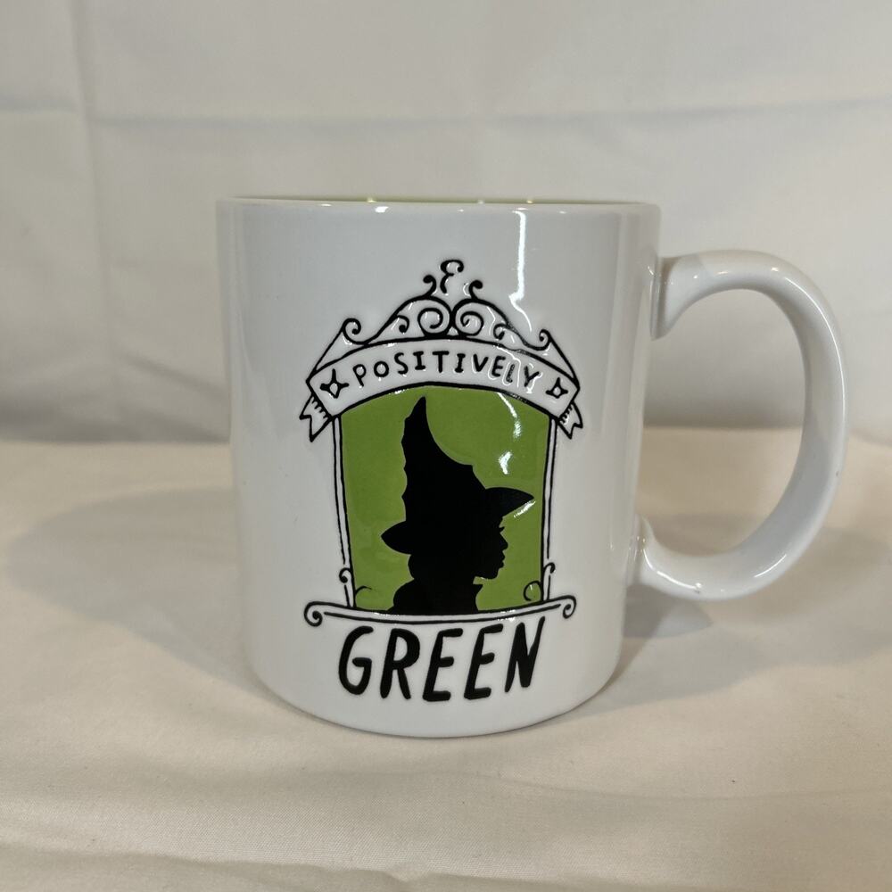 Wicked Elphaba Glinda Positively Green Positively Pink Zak Mug 21 oz. Used